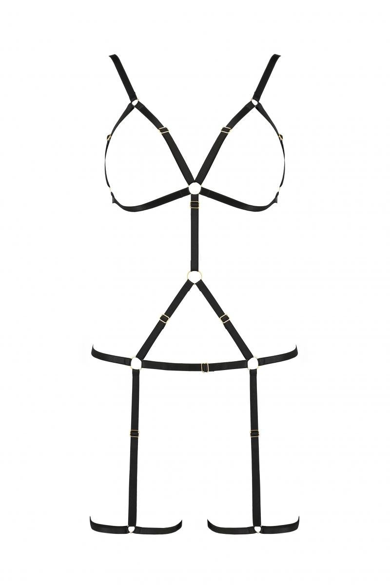 schwarzes Harness Dress PA595766 - XXL/XXXL-0