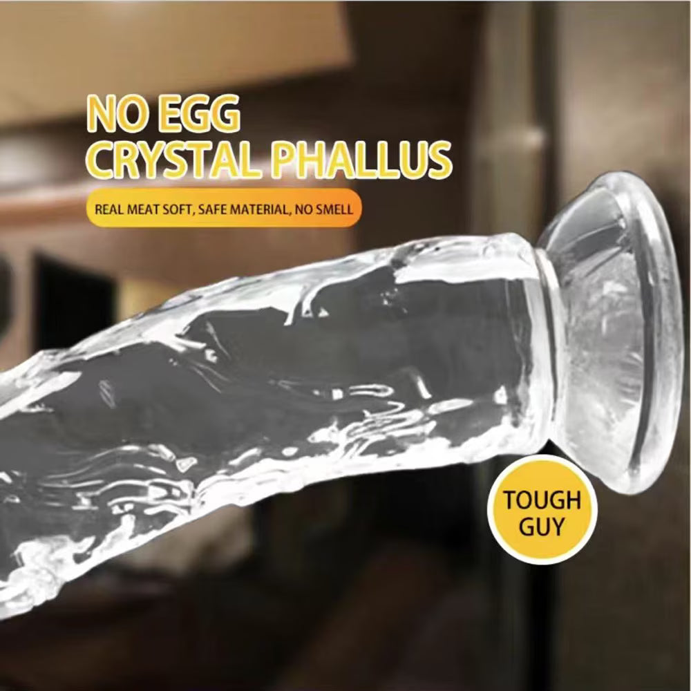 Crystal TPE Suction Cup Dildo-4