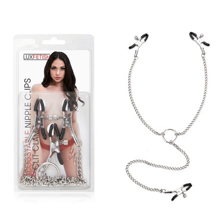 Lux Fetish Adjustable Nipple Clips & Clit Clamp-0
