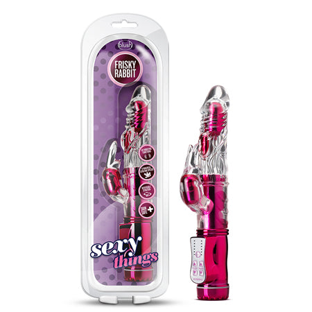 Sexy Things Frisky Rabbit Dual Stimulation Vibrator Pink-0