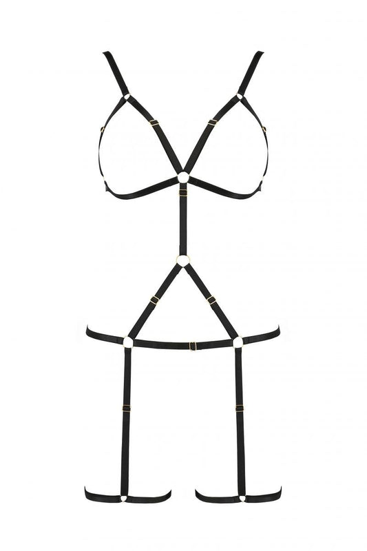schwarzes Harness Dress PA595766 - XXL/XXXL-0